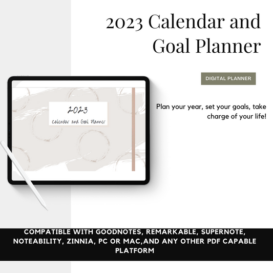 2023 Digital Calendar and Goal Planner Journal