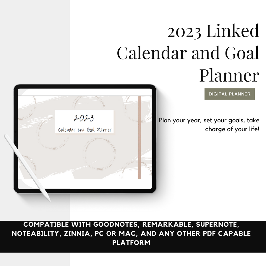 2023 Linked Calendar and Goal Planner