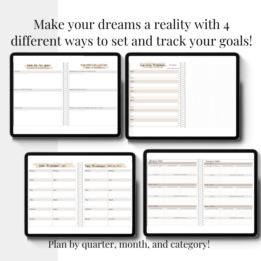 2023 Digital Calendar and Goal Planner Journal