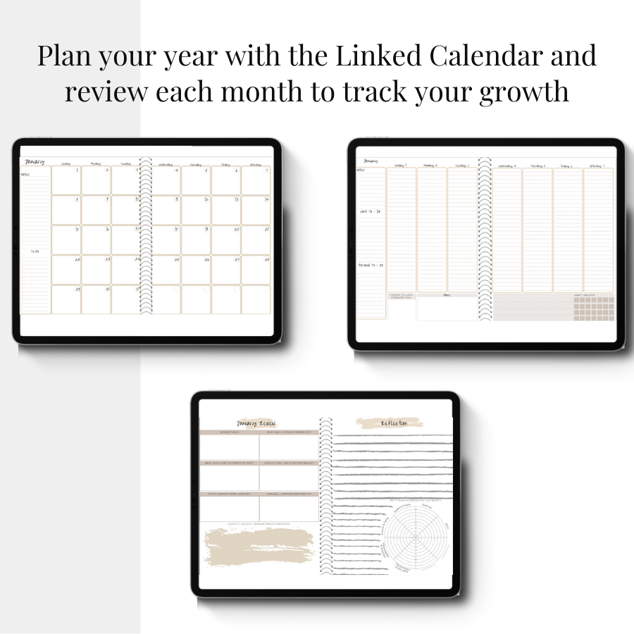 2023 Linked Calendar and Goal Planner